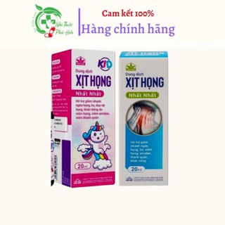 Xịt họng nhất nhất - xịt họng nhất nhất kid Lọ 20 ml