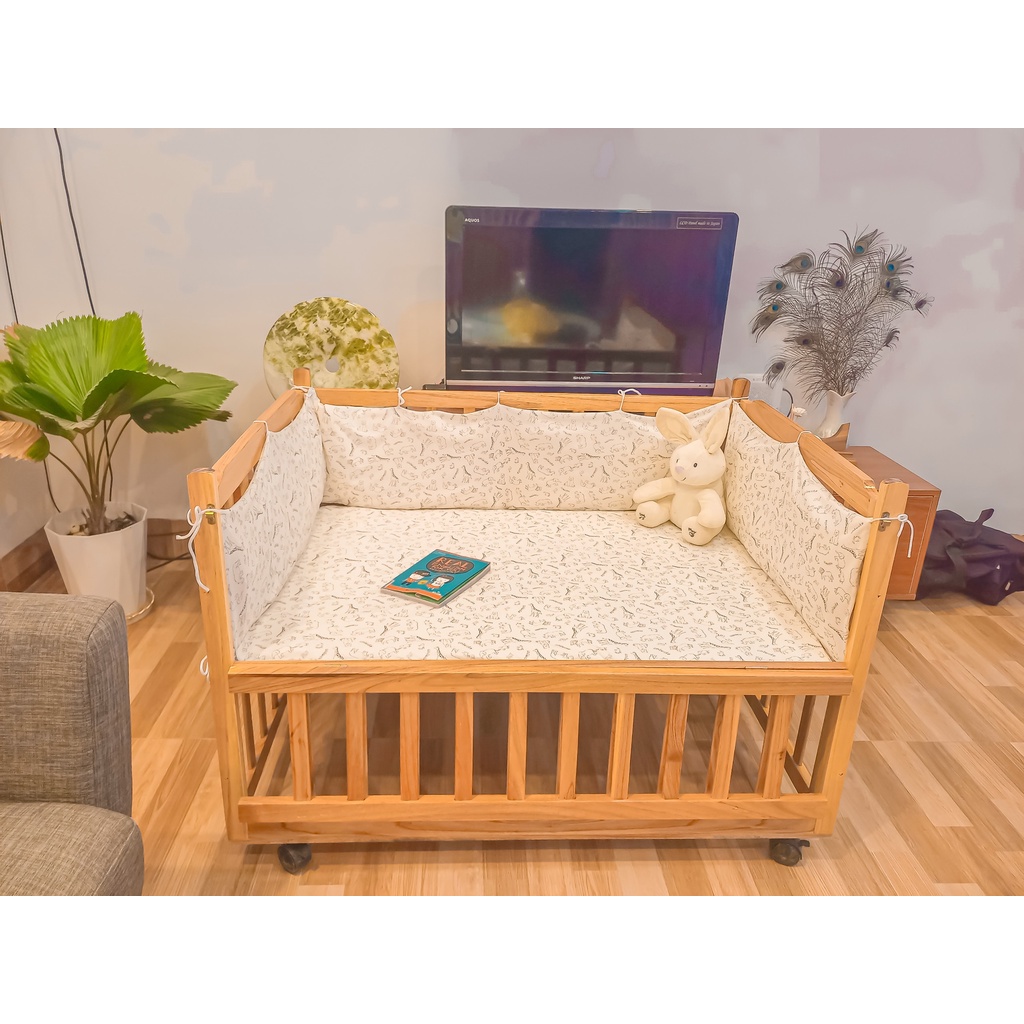 Combo trọn bộ cũi quây đệm cho bé