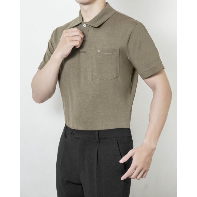 Áo thun Polo cotton 100% - dáng công sở, mát mịn, đơn giản, tinh tế, có túi ngực QT POLO