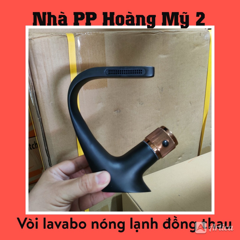 Vòi lavabo vòi rửa mặt nóng lạnh đồng thau La Vẹo cao cấp