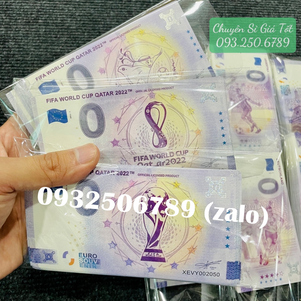 Tiền kỷ niệm 0 Euro Worlld Cup 2022 quà tặng ngày hội bóng đá