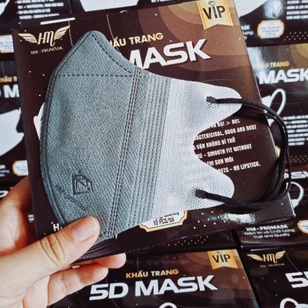Khẩu Trang 5D HM Pro Phom Chuẩn Đẹp, Quai Đen Cá Tính