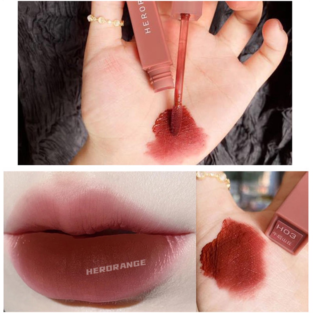 Son Môi HERORANGE Chất Nhung Lì Mềm Mượt Chống Thấm Nước Lâu Trôi