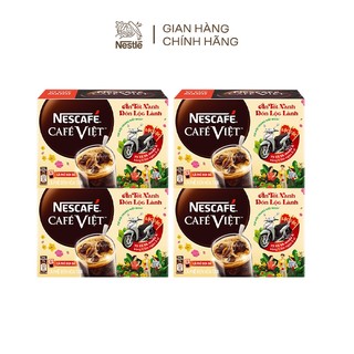 Combo 4 hộp cà phê hòa tan Nescafé café Việt đen đá