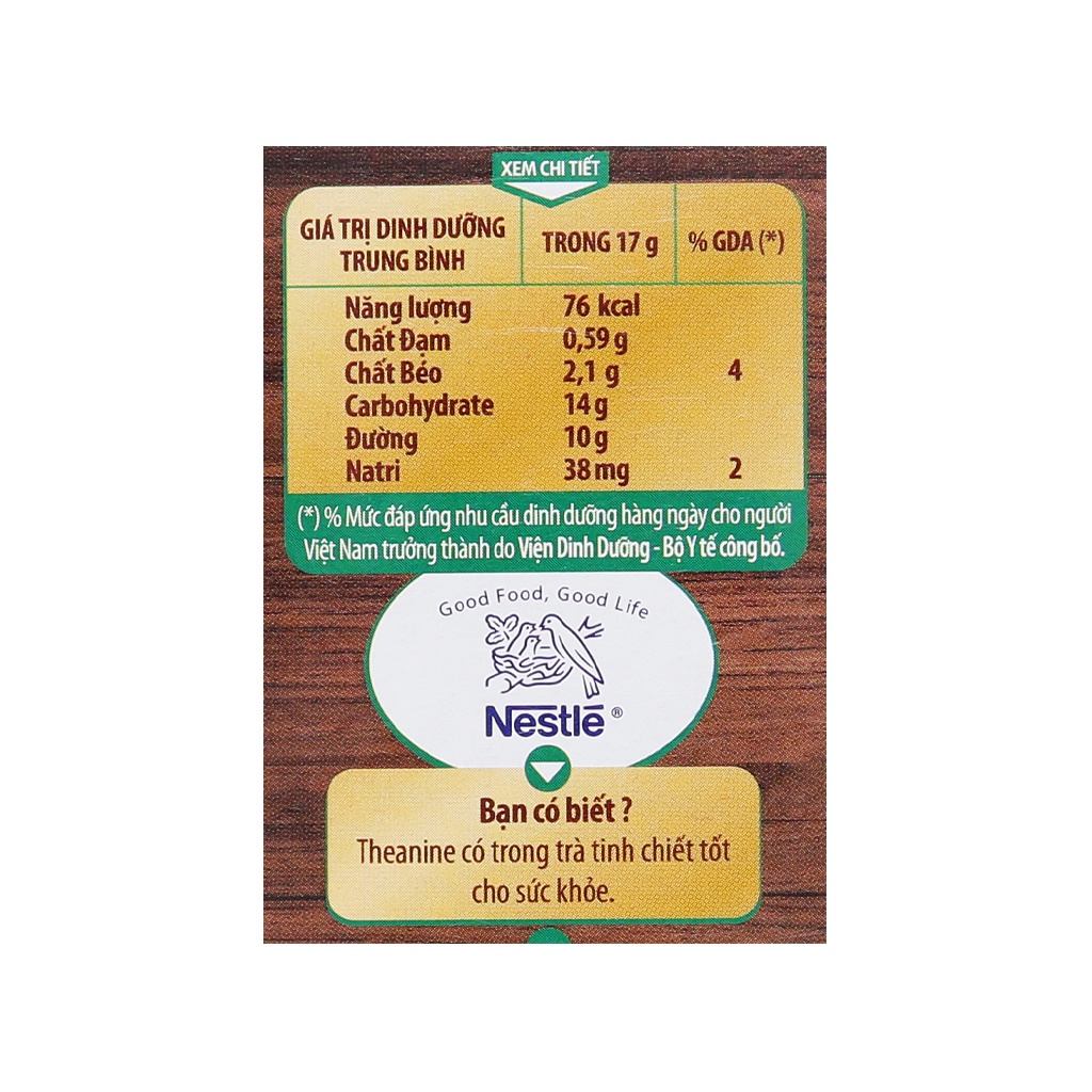 Combo 5 hộp Trà sữa đường nâu NESTEA  / Trà sữa đường nâu NESTEA 136g