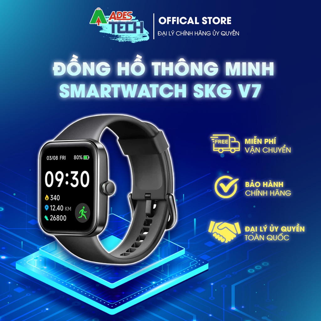Đồng Hồ Thông Minh Smartwatch SKG V7 - BẢO HÀNH 12 THÁNG - Hỗ Trợ Cho Các Thiết Bị iOS và Android