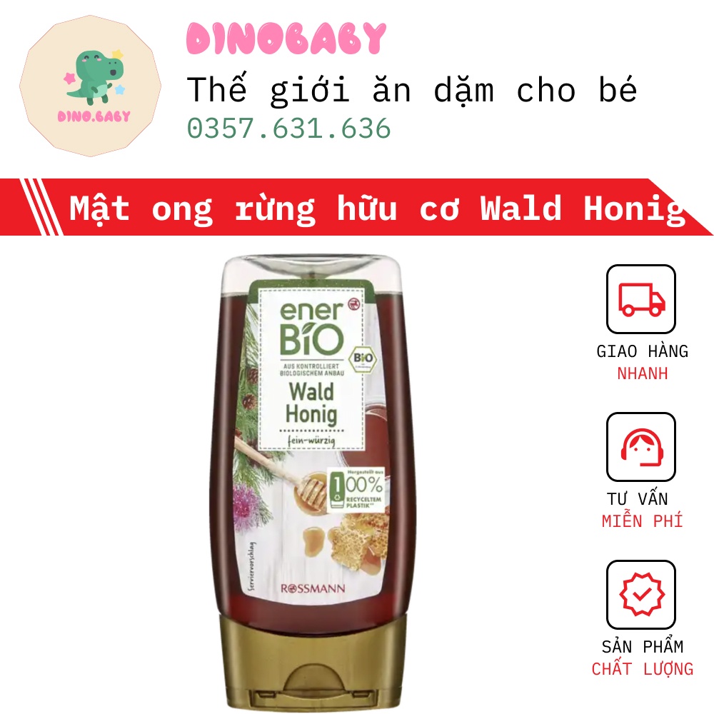 Mật ong rừng hữu cơ Wald Honig mẫu mới, hàng Đức Date 2024