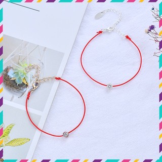 Vòng tay chỉ đỏ kim vàng thái lan mix đá - may mắn - tài lộc - tình duyên