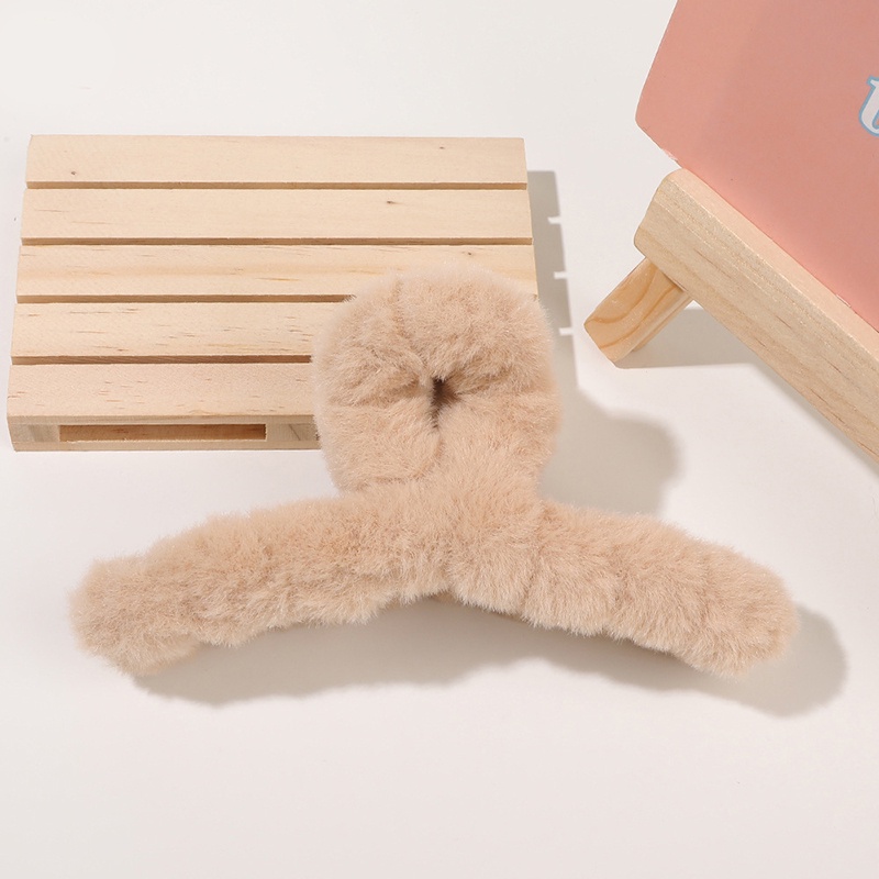 Kẹp Tóc Càng Cua Bằng Lông Nhung Kích Thước Lớn 14cm DIY