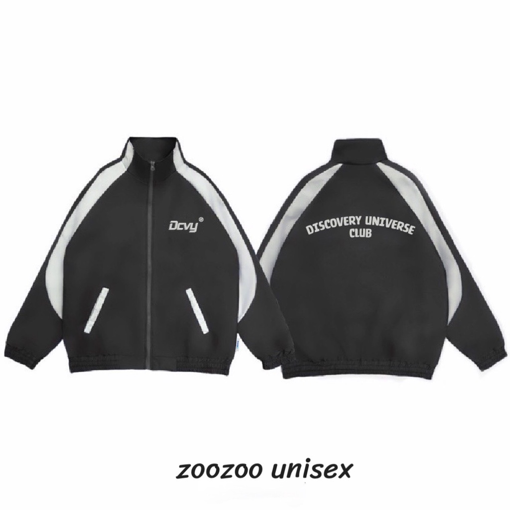 Áo khoác dù bomber jacket phối viền tay DCVY form rộng unisex nam nữ Vuasivuare