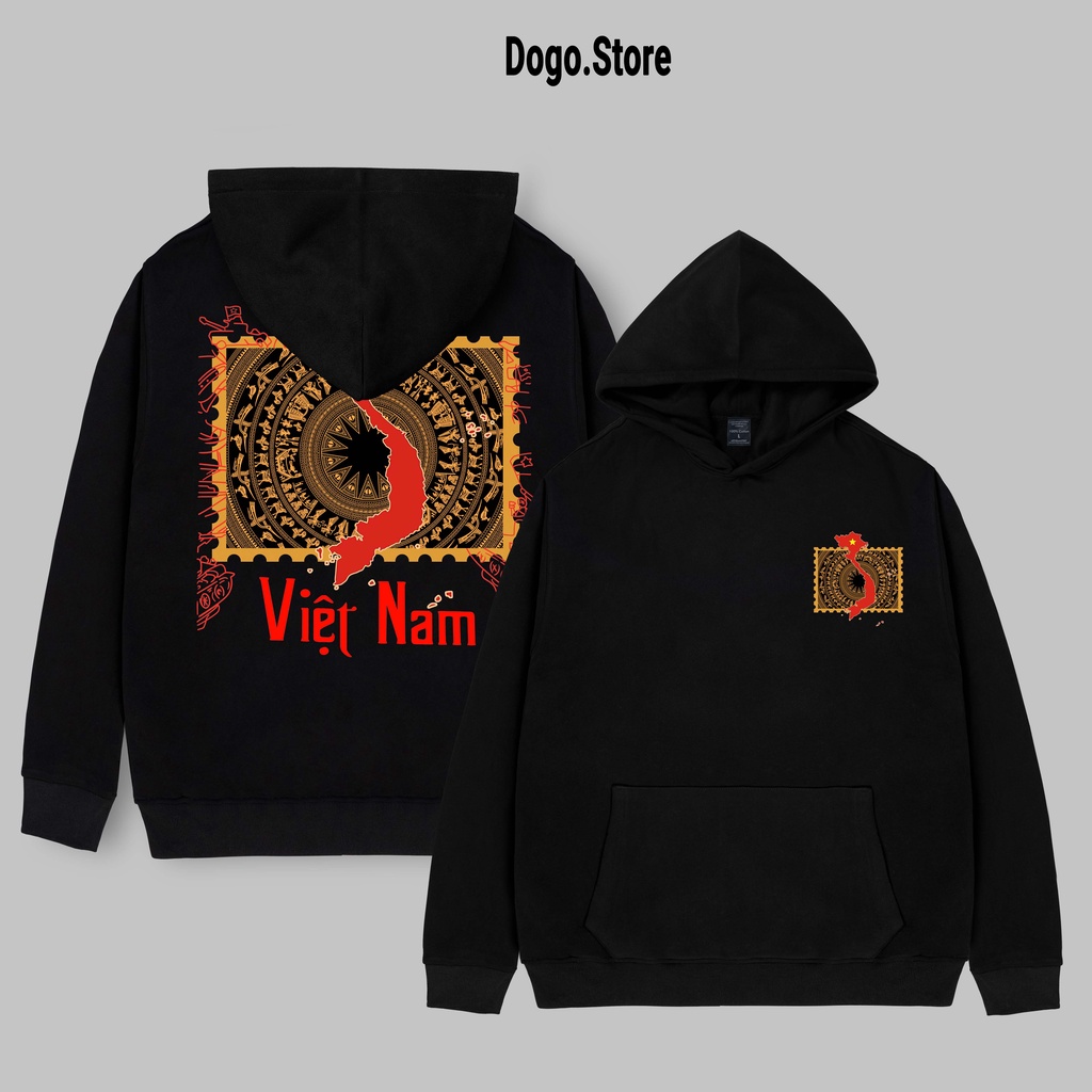 Áo nỉ bông HOODIE VIỆT NAM THỐNG NHẤT DOGO shop ,Áo hoodie nỉ bông cotton unisex
