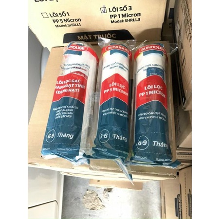 Sỉ/lẻ Bộ lõi lọc thô 1,2,3 của Sunhouse. Đảm bảo hàng chuẩn, chính hãng, mới tinh, nguyên đai, nguyên kiện