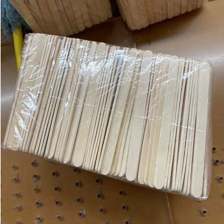 100g Que kem gỗ, 6.5cm, 9.5cm, 11.5cm, 12.5cm, 13.5cm, 14.5cm, que kem làm handmad, sỉ que kem