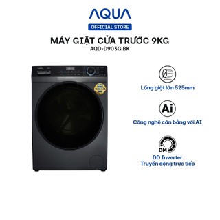 Freeship toàn quốc - máy giặt cửa trước aqua 9kg aqd-d903g.bk