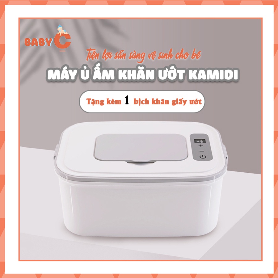 Máy ủ ấm khăn ướt Kamidi đa chức năng siêu tiện lợi nhỏ gọn an toàn cho bé - BabyC