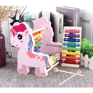 Đồ chơi trẻ em thông minh - Bàn tính đa năng hình ngựa Pony
