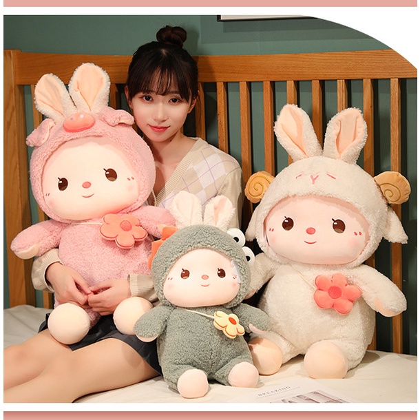 Thỏ Nhồi Bông Dễ Thương 28CM 35CM 50CM