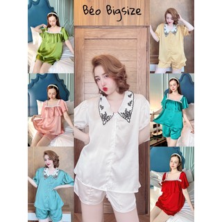 Đồ Bộ Pyjama Bigsize -Béo Bigsize Ngủ 55-95kg Pyjama Bigsize Cao Cấp Mặc Nhà  Đẹp,Chất  Lụa Nhật mát xịn