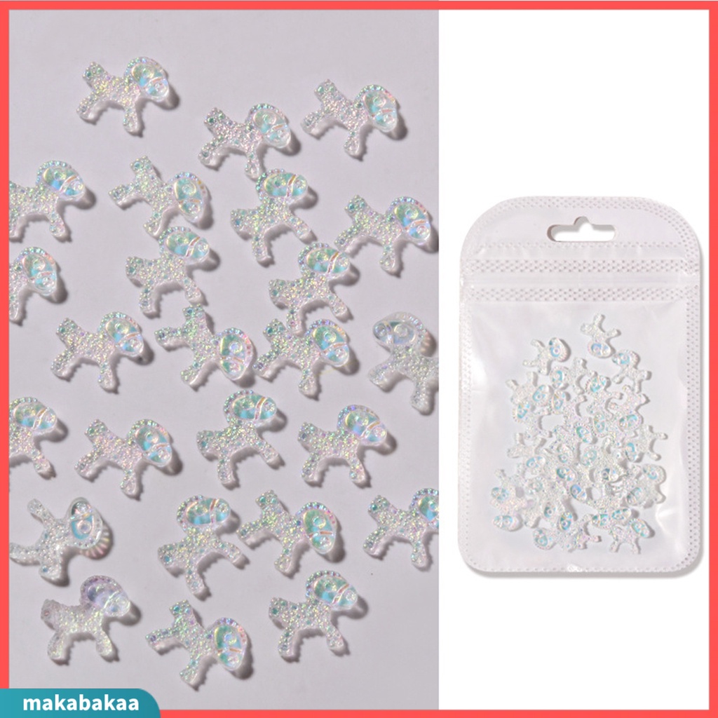 Set 30 phụ kiện trang trí móng hình vương miện đính đá xinh xắn