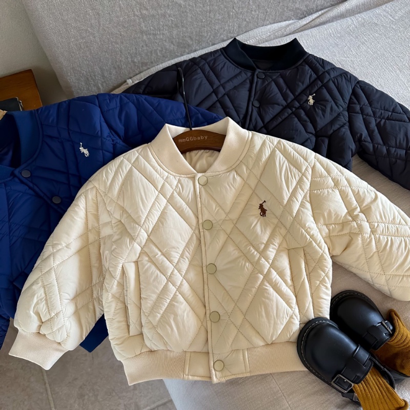 Áo Khoác Bóng Chày cotton Dày Dặn Giữ Ấm Mùa Thu Đông Phong Cách Hàn Quốc Cho Bé Trai Và Gái