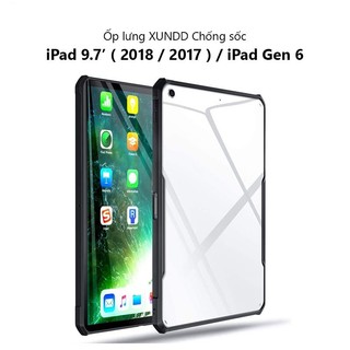 Ốp lưng trong suốt viền mầu siêu nhẹ cho Máy tính bảng New IPad 6 2018 / 9.7 inch chính hãng XUNDD chống sốc tuyệt đối