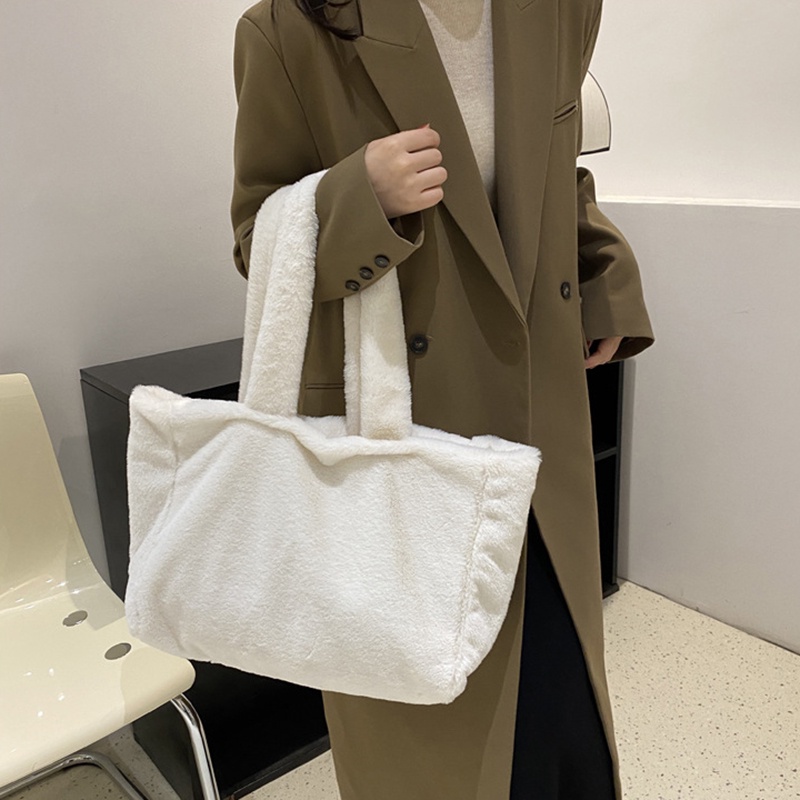 Túi Xách Đeo Vai Phủ Bông Cỡ Lớn Thời Trang Nữ Đơn Giản