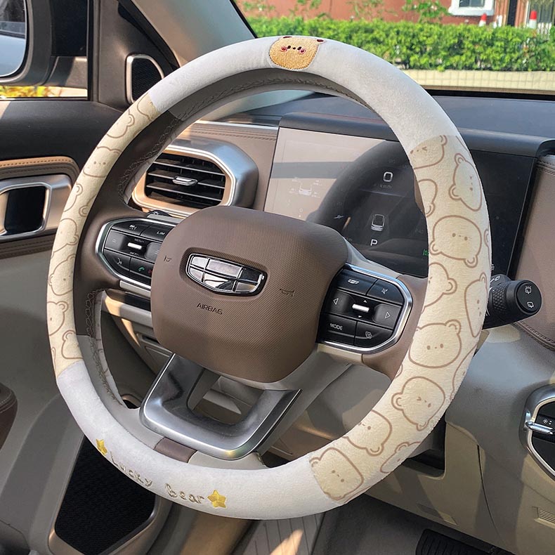 Bọc Vô Lăng Cho Xe Hơi Họa Tiết Hoạt Hình Dễ Thương Cá Tính (Đường Kính 38cm)