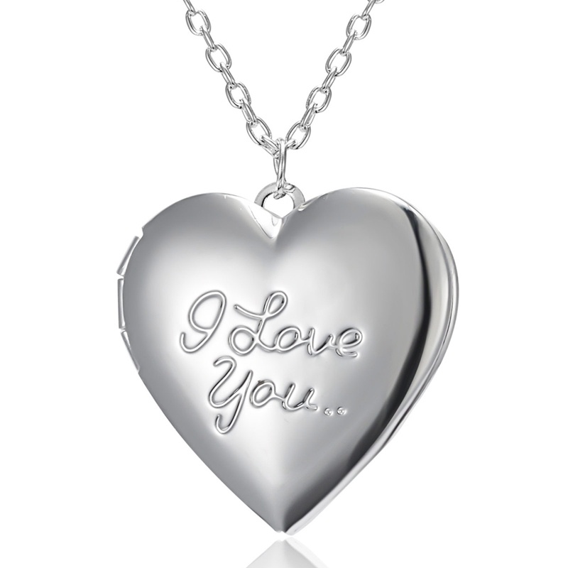 Ygt Vòng cổ Bạc Mặt Trái Tim Mở Được Cho Nữ