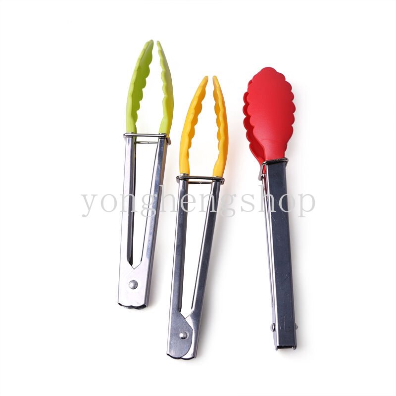 Kẹp Gắp Thức Ăn Bằng Thép Không Gỉ Với Tay Cầm Màu Sắc Ngẫu Nhiên Tiện Dụng Cho Nhà Bếp
