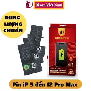 Pin Bison Con Trâu 5/5S/6/7/8/X/Xsmax/11/12/13Promax Tặng Kèm Seal Dán Pin