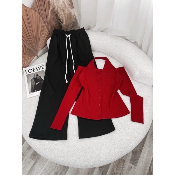 ÁO KIỂU YẾM DÀI TAY TR2 đỏ rực