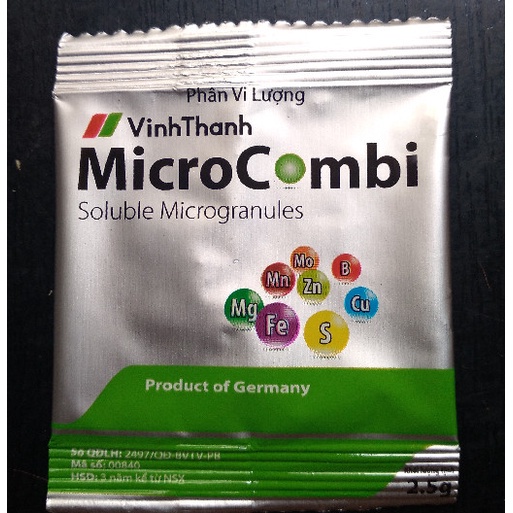 Phân bón lá vi lượng Đức - Microcombi - Ngăn vàng lá, rụng hoa và trái non - Gói 2.5g