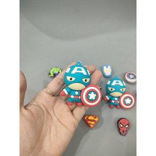 Set Charm Gắn Dép siêu nhân cap (2 charm to + 10 charm bé)