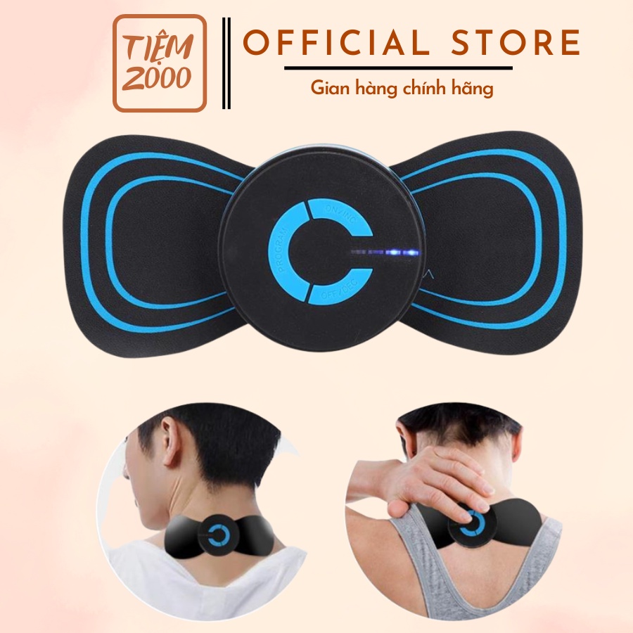 Miếng dán massage xung điện cổ vai gáy, cơ bắp tay, lưng sạc điện 10 chế độ mát-xa, giảm đau nhức hiệu quả