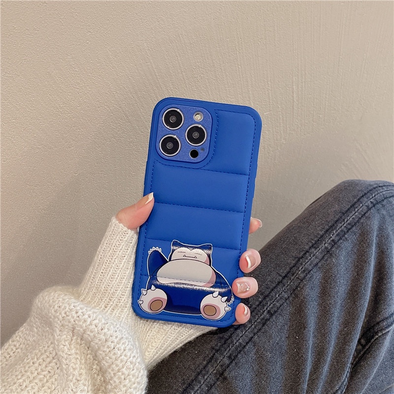 Ốp Điện Thoại Họa Tiết Hoạt Hình Pikachu Snorlax Down Cho iphone 14 Pro MAX / 14 Plus / 13 Pro MAX / 12 Pro / 12 Pro MAX 11 Pro XS MAX XR