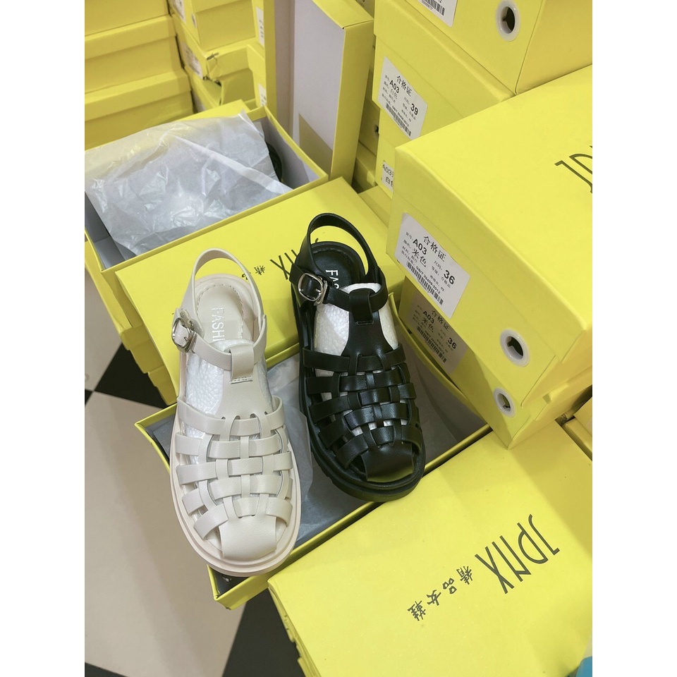 Dép xăng đan nữ đế bằng phong cách la mã cao cấp