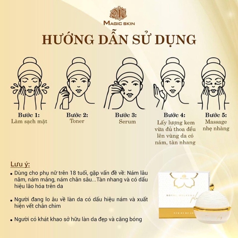 [CHÍNH HÃNG]Cao Nám Kem Ngừa Nám Tàn Nhang MagicSkin Royal Melasma Plus[40gr]. | BigBuy360 - bigbuy360.vn