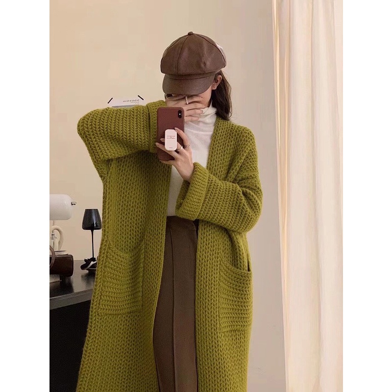 Áo khoác cardigan SUNNY dáng dài, áo khoác len nữ phong cách ulzzang