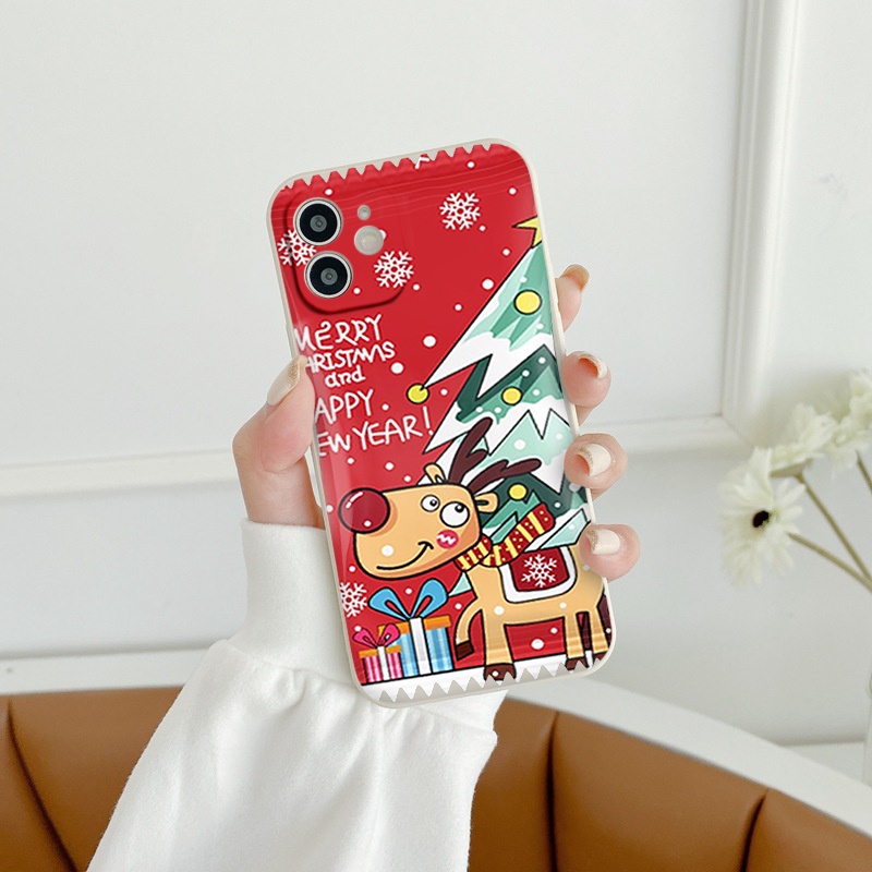 Ốp lưng iphone vỏ kẹo tuần lộc 6/6splus/7/7plus/8/8plus/x/xr/xs/11/12/13/14/pro/max/plus/promax cạnh vuông bảo vệ camera