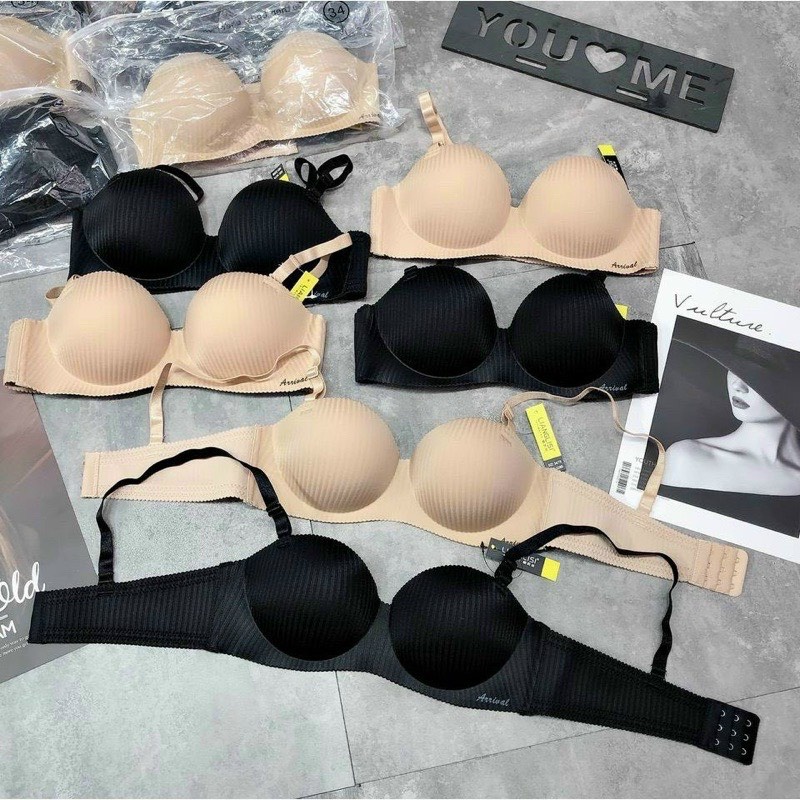 Áo ngực nữ không gọng cúp ngang, chất su siêu thấm hút, đệm dày nâng vòng 1 quyến rũ HLBOUTIQUE A2788