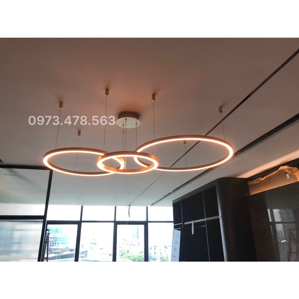 Đèn thả decor tách đế riêng biệt,Đèn trang trí phòng khách hiện đại khung hợp kim sơn tĩnh điện ánh sáng 3 chế độ màu