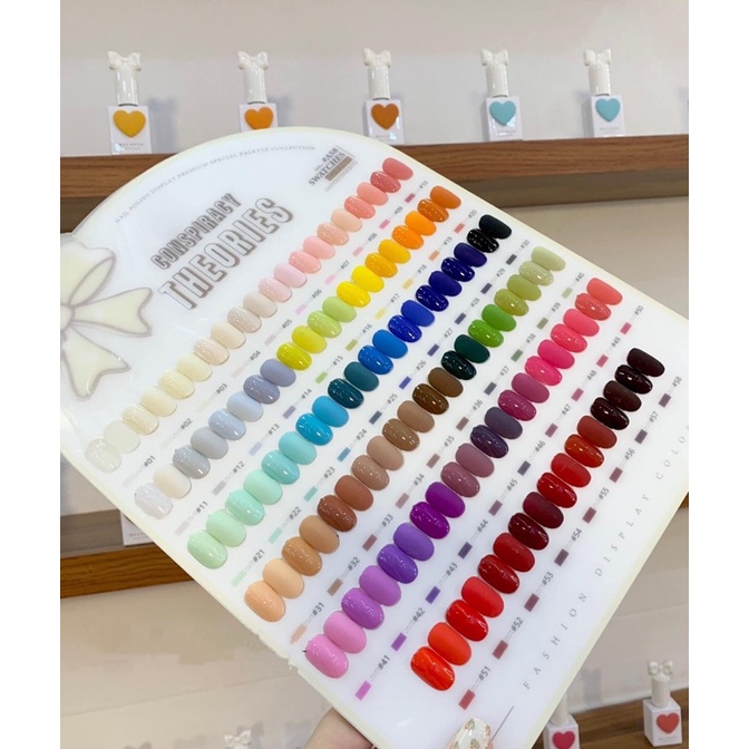 Set sơn gel 58 màu tim Korea chính hãng
