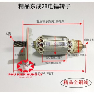 Roto máy vừa khoan đục 6 răng Tặng kèm than A21