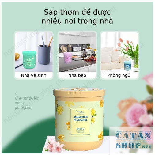 Sáp thơm phòng chiết xuất thiên nhiên dạng gel, sáp khử mùi phòng ngủ, nhà vệ sinh mùi hương tự nhiên 260gr