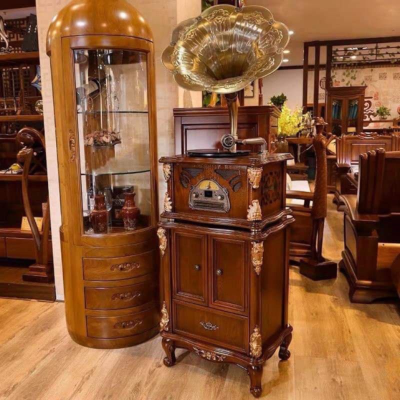 Bộ Tủ rượu+Máy hát đĩa than Tân Cổ điển (THEO PHONG CÁCH HOÀNG GIA) SP ĐẲNG CẤP