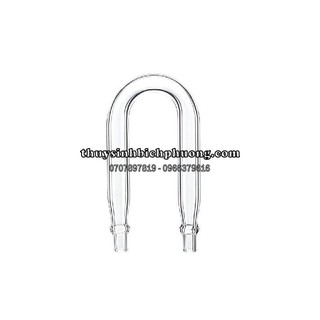 Co chữ u thủy tinh chống gập ống cho dây oxy và co2