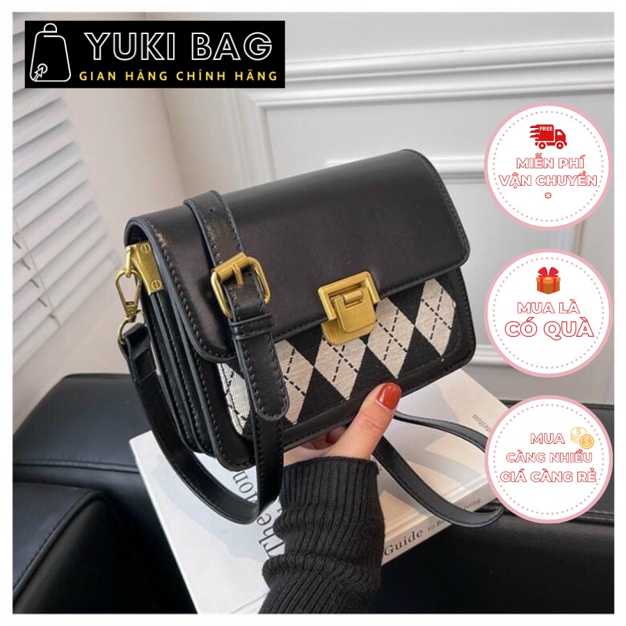 Túi xách nữ đeo chéo, đeo vai, dây da Yuki Bag, túi cnk đi chơi, đi học, da đẹp, thời trang cao cấp size 20cm YB223