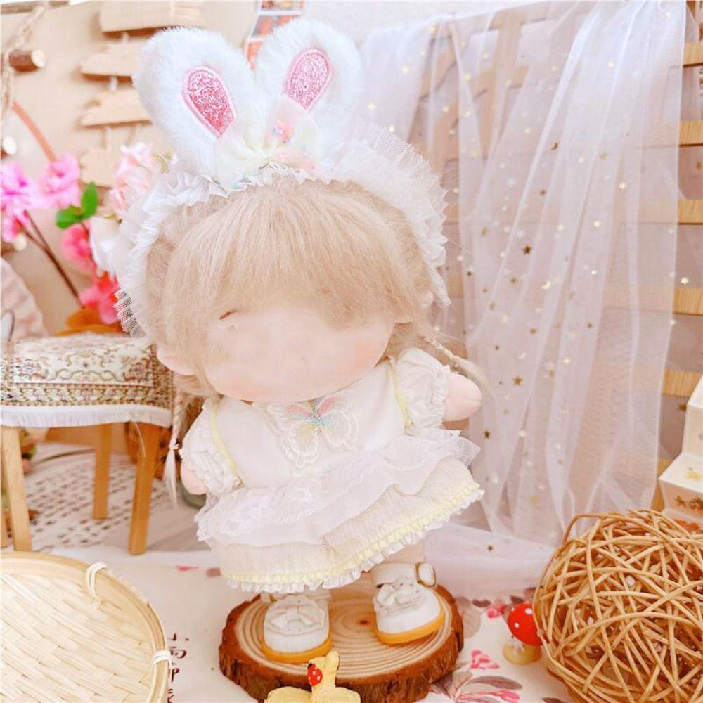 ORIENTLII Đồ Chơi Nhồi Bông Hình Tai Thỏ 20CM Cho Búp Bê