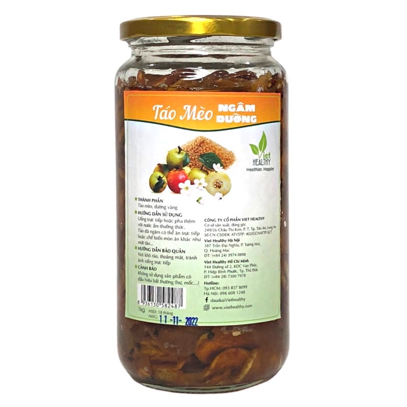 Táo mèo ngâm đường Viet Healthy 1kg