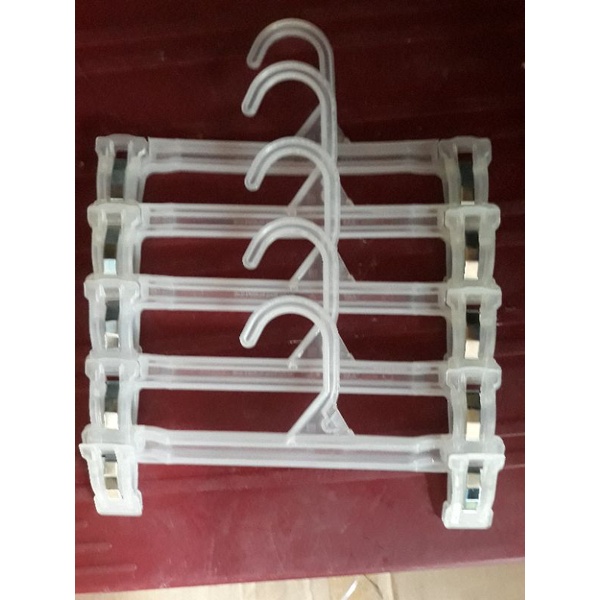 Combo 10 Móc Nhựa Kẹp Mỏ Dẹt, Móc Quần Áo